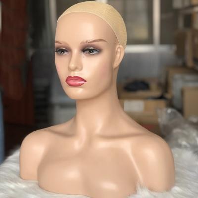 China Upper Body Maternity Mannequins Wig Women Stand Display PVC Female Mannequin Head With Shoulders For African American Bust for sale