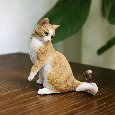 China China Hot Sale Realistic Cat Figure Toy for Table for sale