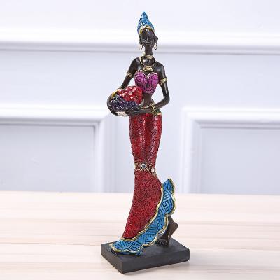 China China Popular Home Decoration African Girl Ornament for sale