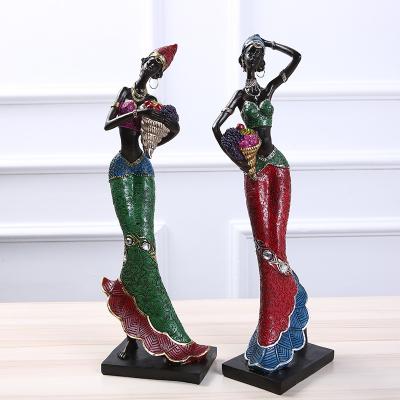 China Hot Selling China Beautiful African Style Girl Figure Decoration for sale