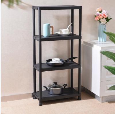 China Durable Lightweight Boltless PP Storage Racks And Racks Household Multi-Layer Plastic Shelf for sale