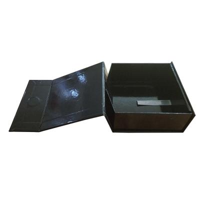 China Recycled Materials Wholesale Custom Shiny Black Wig Hair Extensions Magnetic Paper Cardboard Packaging Box for sale