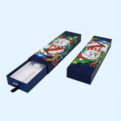 China Handmade Custom Sliding Paper Drawer Box With Blister Insert for sale