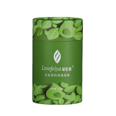 China Recycled Materials Custom Biodegradable Recycled Tea Packaging Round Box Paper Tube Canister Canister for sale