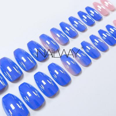 China Easy Apply Medium Size False Nails Press On Nails Medium Length Artificial Nails For Woman for sale