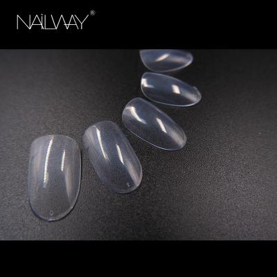 China Easy Apply Professional ABS Oval Nail Tips Nail Salon Styli Tips Full Coverage 500 Pcs Transparent Kind for sale