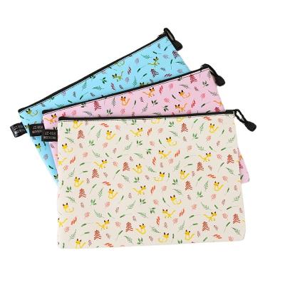 China PVC Printing Waterproof Full Color Document Zipper Bag Plastic Folder Bag For Document for sale