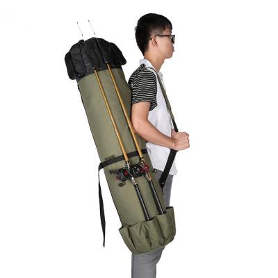 China Functional Foldable Waterproof Fishing Tackle Case Army Green Fishing Tackle Bag for sale