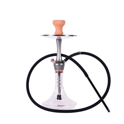 China Four Metal Shisha Hookahs Hookah Nickel Color Metal Bar Medium Simple German Hookah Shisha for sale