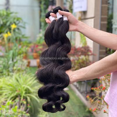 China Wholesale 100% Indian Remy Human Hair Non-Chemical Body Wave 100% Virgin Raw Natural Black Hair Extensions 12a Virgin Black Hair For Black Women for sale