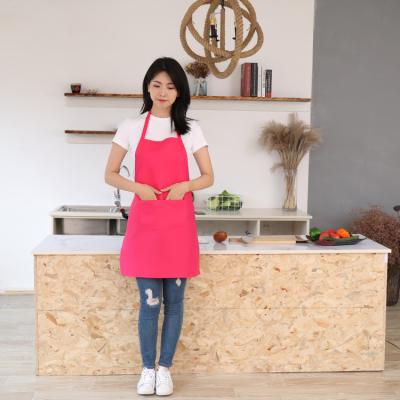 China Good for washing and dry hot sale 100% spun polyester apron with ties for restaurant commercial kitchen for sale