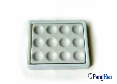 Cina Il laboratorio dentario di plastica della copertura & del fondo fornisce il piatto ceramico di miscelazione di 12 scanalature in vendita