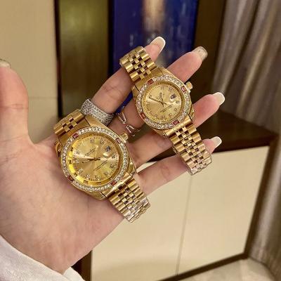 China Minimalist Classic Gold Chronograph Couples Lovers Watch Business Wrist Watch Automatic Waterproof Good Quality Quartz Watch for sale