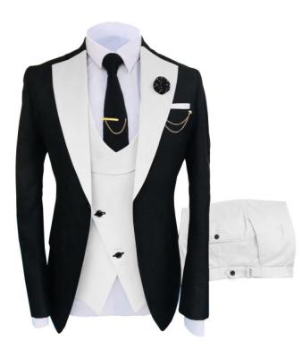 China 2022 Custom Anti-Wrinkle Custom Formal Dress Tuxedos Fashionable Italian Tailored Slim Men Suits 3 Pieces for sale