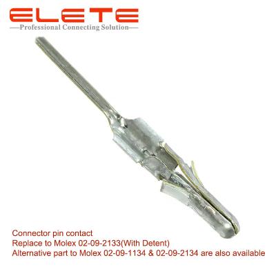 China Connector pin contact, alternative to Molex 02-09-2133 with Detent for sale