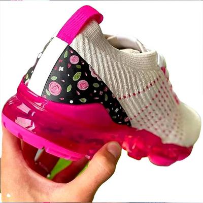 China SP-010 Breathable 2021 Hot Selling Casual Relax Single Ladies Sports Patchwork Mesh Sneaker Pink White Shoes On Sneaker Air Cushion for sale