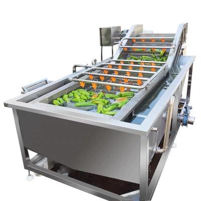 China food & Beverage factory high efficiency large scale wave fruit and vegetable bubble machine rotation cleaning vegetable washing machine for sale