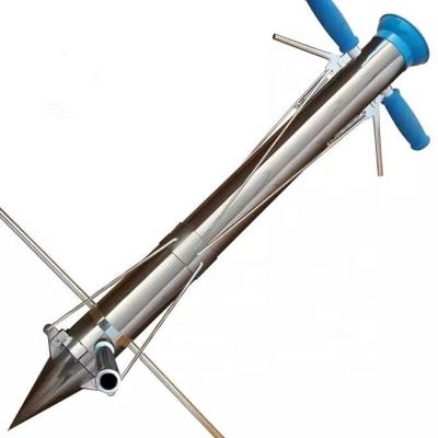 China Large Agricultural Machinery Double Handle Stainless Steel Handheld Vegetable Transplanting Machine For Seedlings for sale