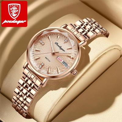 China New Fashion Water Resistant Women Watches Rose Gold Mesh Wristwatch Fashion Luxury Single Date Waterproof Ladies Watch Bracelet Clock for sale