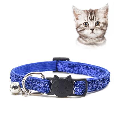 China Lights Wholesale Cute Luminous Detached Para Gato Reflective Luxury Cat Collar Collar Detached Buckle With Bell for sale