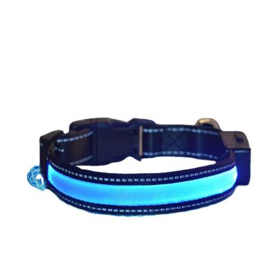 China Lights Bling Collares Mascotas USB Rechargeable Led Pet Collar Solar Charge for sale