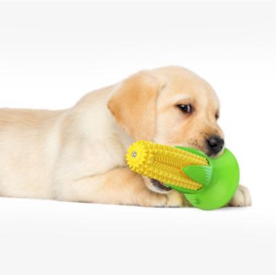 China 2021 Viable New Corn Dog Toy Squeaky Pet Toy For Squeaky Chases Chew Dog Toys Suction Cup Pet Toy for sale