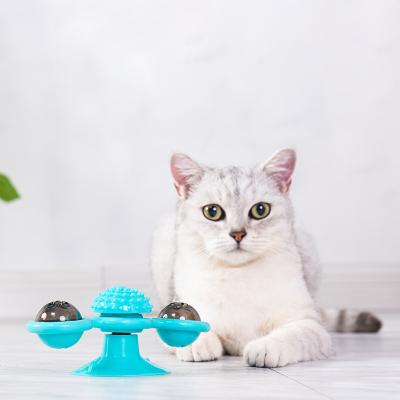 China Viable wholesale pet puzzl toy cat turntable toys adsorbs anywhere tpr cat supplies for sale