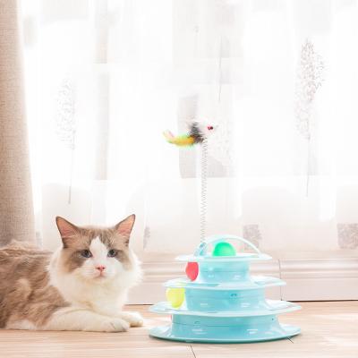 China Wholesale Viable Quadruple Exercising Carousel Pet IQ Toy Cat Fun Toys for sale