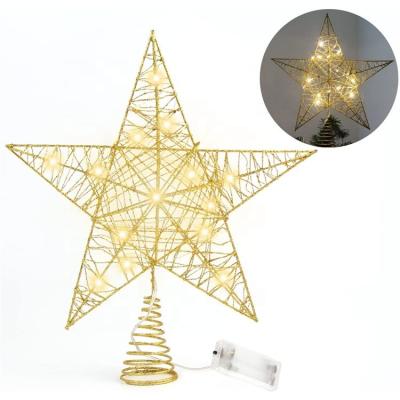 China Durable Twinkle Treetop Star Lit Star Tree Topper for Home Party Xmas Tree Decorations Holiday Indoor Decor for sale