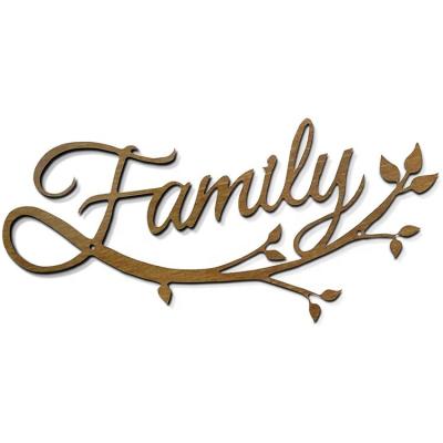 China Durable Family Metal Wall Decor Sign For Living Room Family Metal Wall Art Letters For Home for sale