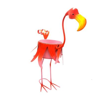 China Best Selling Durable Quality Customized Flamingo Metal Animal Planter Pot for sale