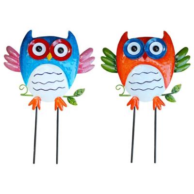 China Attraction Design Durable Metal Owl Garden Stake Indoor Outdoor Owl Decor for Patio Lawn Ornament Garden Yard Sculpture for sale