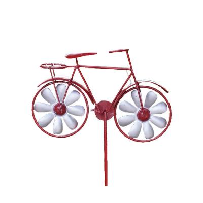 China Wholesales Durable Bike Garden Wind Spinner Vintage Style Metal Wind Spinner Stake For Garden Decoration for sale