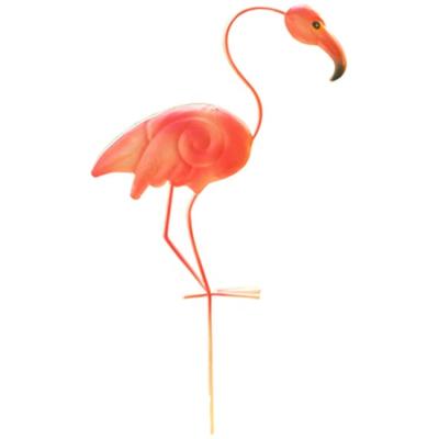 China Newest Design Success Durable Metal Pink Flamingo Lovers Decorative Stake Garden Stake Decor For Outdoor/Patio for sale