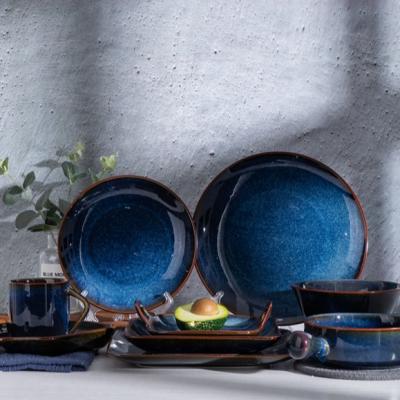 China Factory Wholesale Minimalist Transmutation Tableware Ceramic Tableware Set for sale