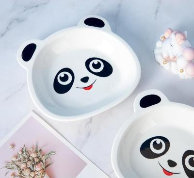 China 2022 Amazon Eclectic Hot Selling Ceramics, Factory Customized New Products, Cartoon Panda Ceramic Dishes for sale