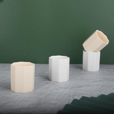 China Europe customized by manufacturer, matte colored ceramic candle container, empty candle can is used to make candles for sale