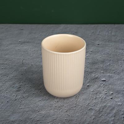 China 3 inch Europe style simple matte ceramic candle jar colored ceramic clay candle container, empty candle jar, used for making candles for sale