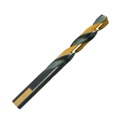 China Heavy Duty Three Flat Shank Black Gold Color Fully Ground HSS Drill Bits For Metal for sale