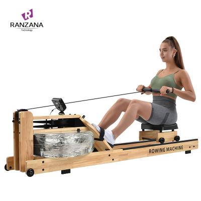 China Fitness Equipment Adjustable Rowing Machine Adjustable Resistance Rail Dual Rail LCD Monitor Rowing Machine for sale