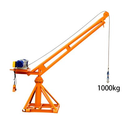 China Household Lifting Goods Construction Building Monkey 1000kg Mini Elevator Small Lifting Crane for sale