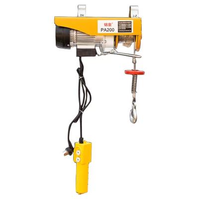 China PA400 220V 230V small electric hoist micro electric hoist PA electric wire rope lifting hoist for sale