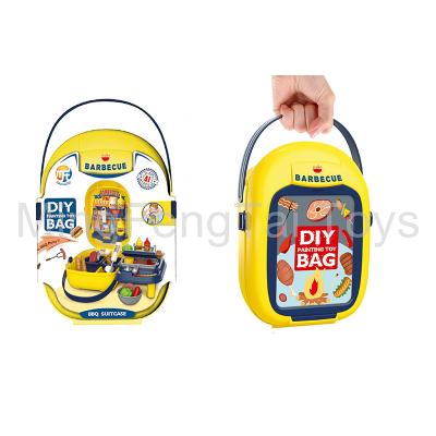 China DIY Toy Set Hot Sale Educational Froebel Educational Toys 41 Pieces Bag Yellow Toy Barbecue DIY Color for sale