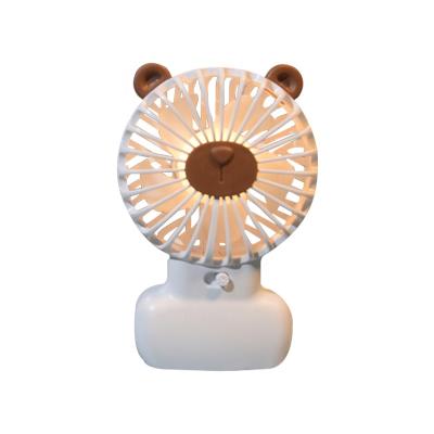 China Outdoor Portable Control Powered Mini Fan With Light Handheld Mini Usb Rechargeable Using Electronic Long Time Household Fans for sale