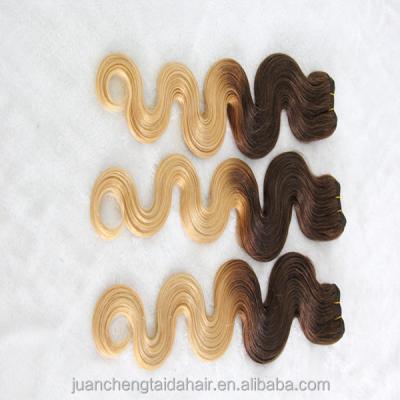 China Trendy Brazilian Hair Weave Color Wave Two Tone Human Hair Weaving Body Ombre for sale