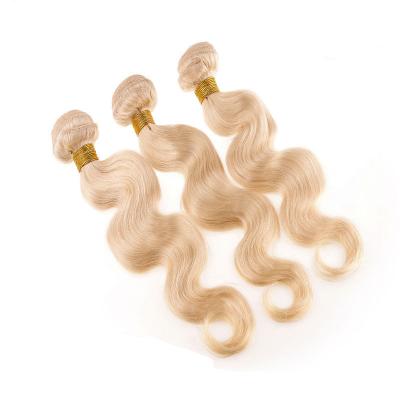 China Wigs Wholesale Price Brazilian Hair Straight 613 Bundles With 13*4 Lace Closure Blonde Hair Frontal Extension for sale