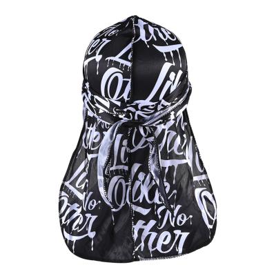 China Perfect for custom 360 durag for men silky satin durag with logo designer luxury hip hop Durag for sale