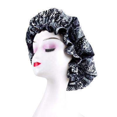 China Wholesale Designer Hair Fashion Bonnet For Women Silky Satin Bonnet Custom Bonnet With Logo for sale