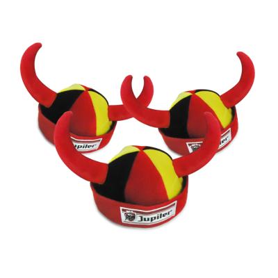 China Wholesale Custom Design Velvet Belgium Party Fun Clown Hat Crazy Party Hats For Football Fans for sale