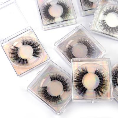 China Wholesale 5D Natural Long False Lashes Strip False Clear Mink False Eyelashes for sale